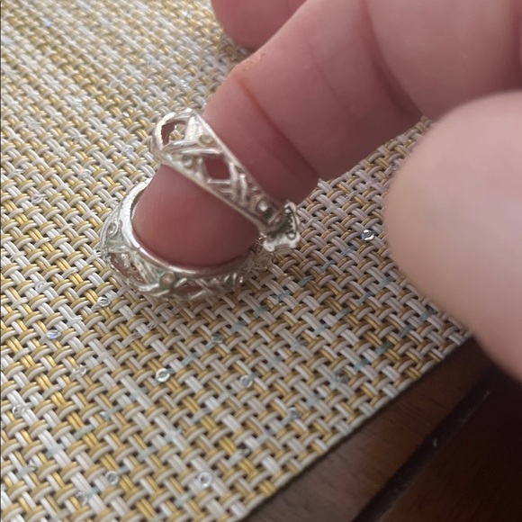 Elegant Silvertone Hoop pierced Earrings - Picture 2 of 2